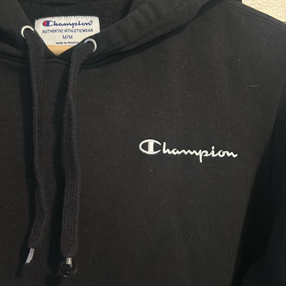 Black Champion Men’s Hoodie Sweatshirt sz Medium - Picture 2 of 6